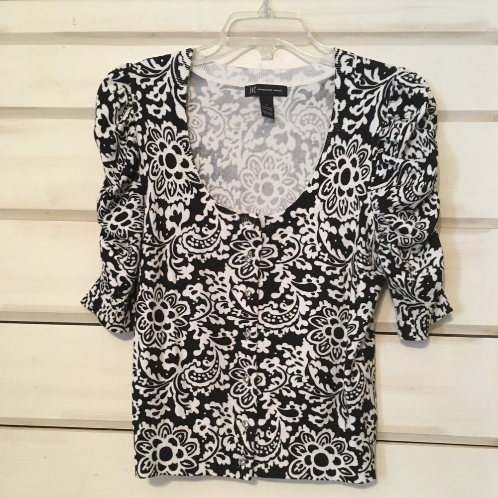 EUC INC ruched 3/4 sleeve sweater